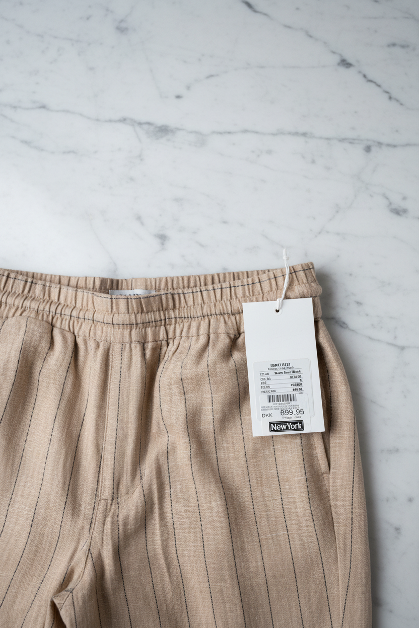 Les Deux Patrick Linen Pants – Warm Sand/Black
